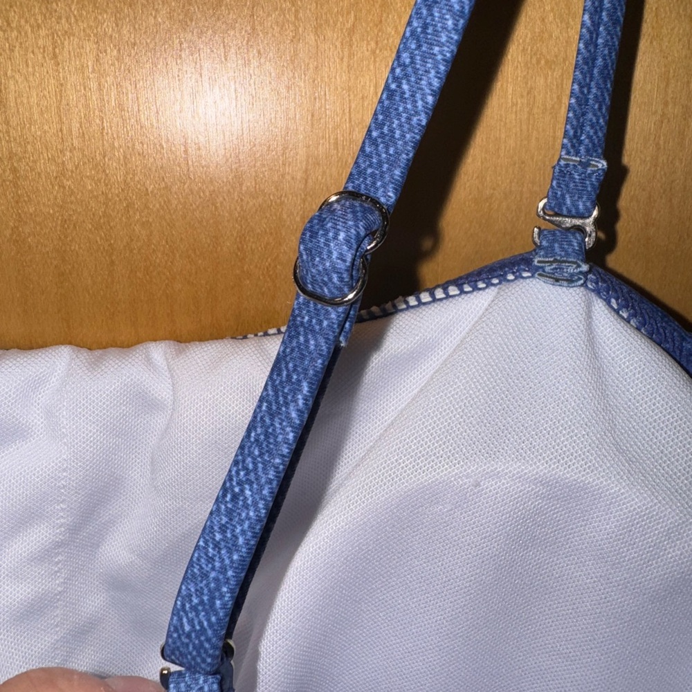 NWOT-Blue Ruffled Swimsuit - Picture 5 of 8